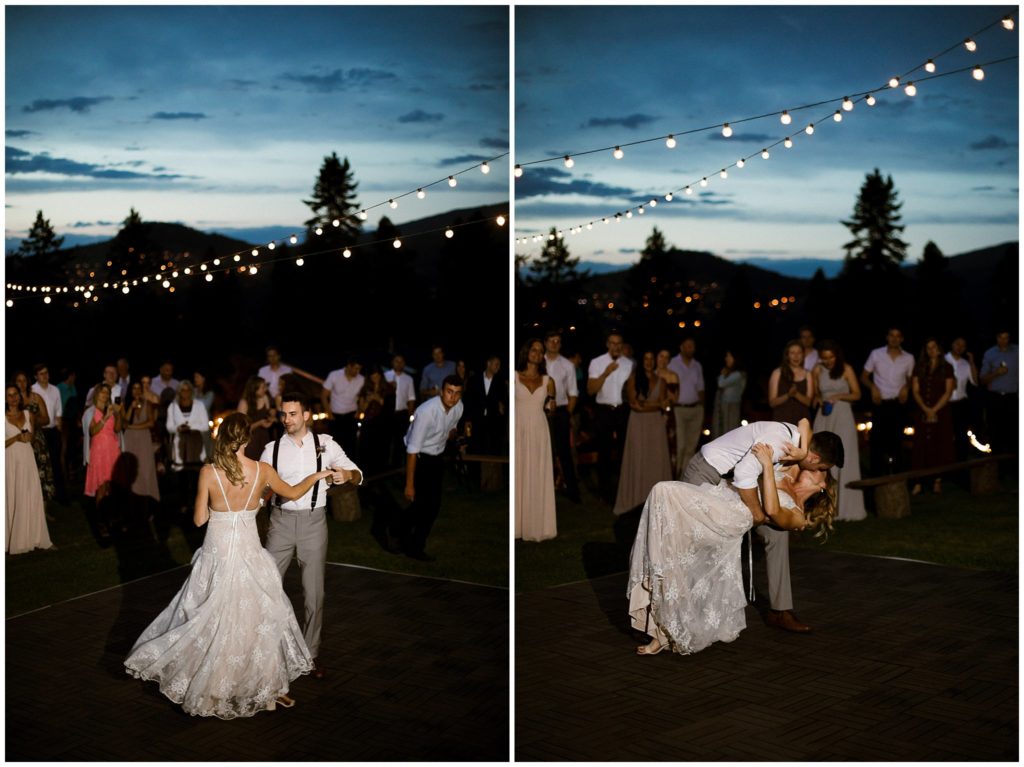 open air under the stairs first dance barn up the hill wedding photography